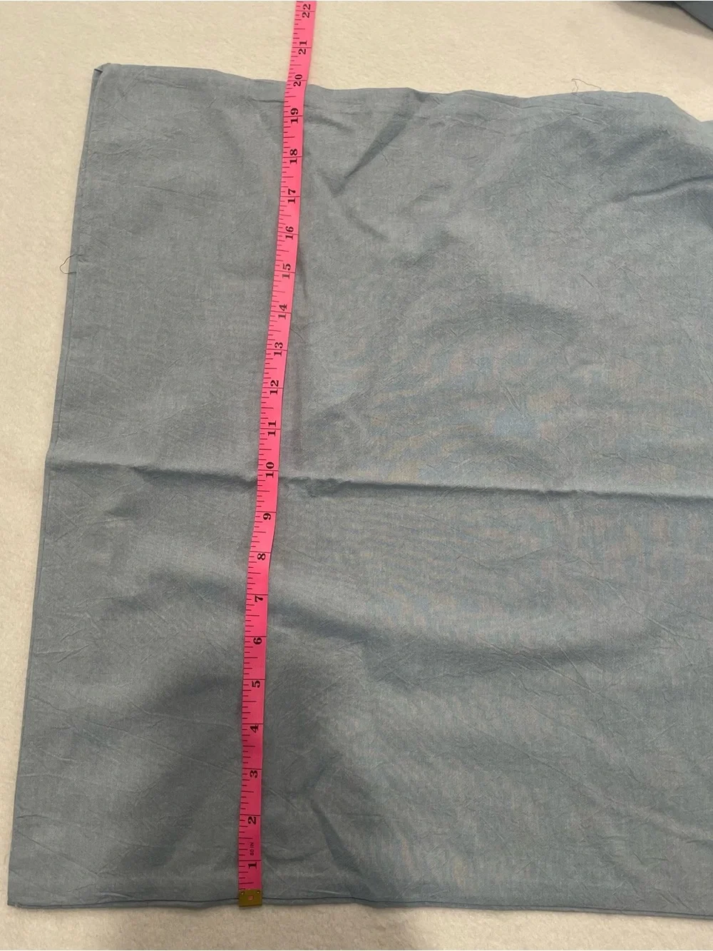 Light blue duvet and pillow cases, 80” x 90” full size